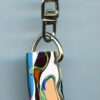 Fordite Keychain - Premium Fordite - 26.56mm x 18.65mm x 12.35mm          (2947)