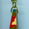 Fordite Keychain - Premium Fordite - 35.19mm x 11.22mm x 8.39mm          (2951)