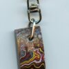 Fordite Keychain - Corvette Fordite - 31.53mm x 16.61mm x 7.73mm          (2954)