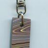 Fordite Keychain - Corvette Fordite - 31.53mm x 16.61mm x 7.73mm          (2954) - Image 2