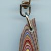 Fordite Keychain - Corvette Fordite - 27.64mm x 15.34mm x 4.9mm          (2957)