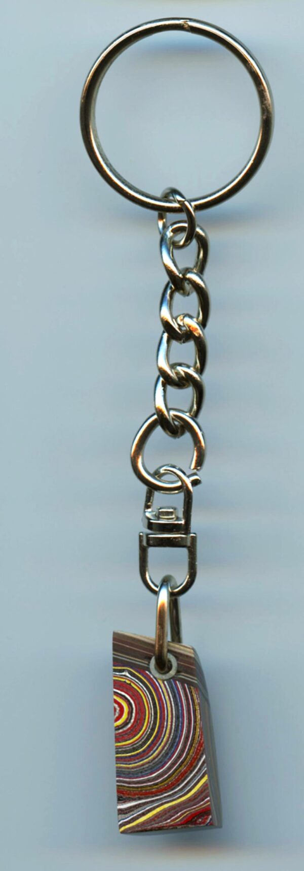 Fordite Keychain - Corvette Fordite - 26.79mm x 13.05mm x 8.59mm          (2965) - Image 3