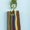 Fordite Keychain - Premium Fordite - 32.15mm x 16.96mm x 6.7mm          (2966)