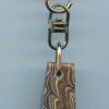 Fordite Keychain - Military Fordite - 19.26mm x 13.1mm x 12.58mm          (2967) - Image 2
