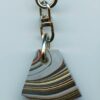 Fordite Keychain - Military Fordite - 26.18mm x 23.9mm x 7.65mm          (2968)