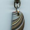Fordite Keychain - Military Fordite - 31.16mm x 14.8mm x 7.18mm          (2969)