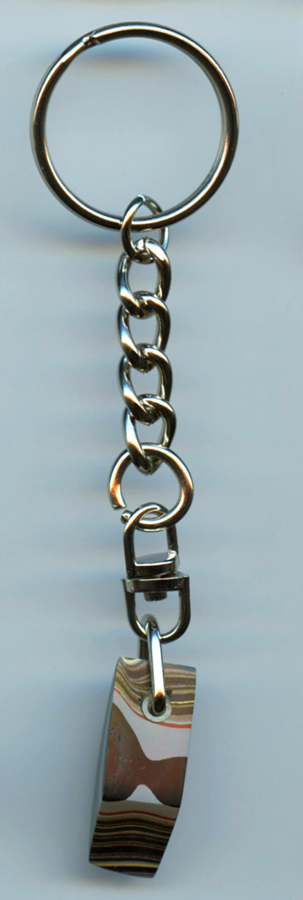 Fordite Keychain - Military Fordite - 28.78mm x 10.97mm x 10.69mm          (2970) - Image 3