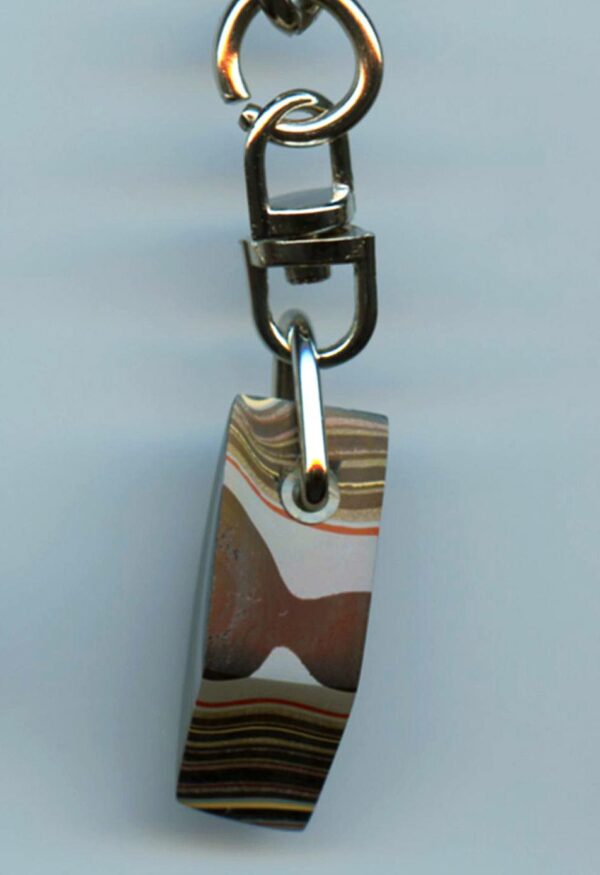 Fordite Keychain - Military Fordite - 28.78mm x 10.97mm x 10.69mm          (2970) - Image 2