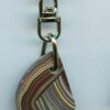 Fordite Keychain - Corvette Fordite - 23.03mm x 20.66mm x 4.95mm          (2975)