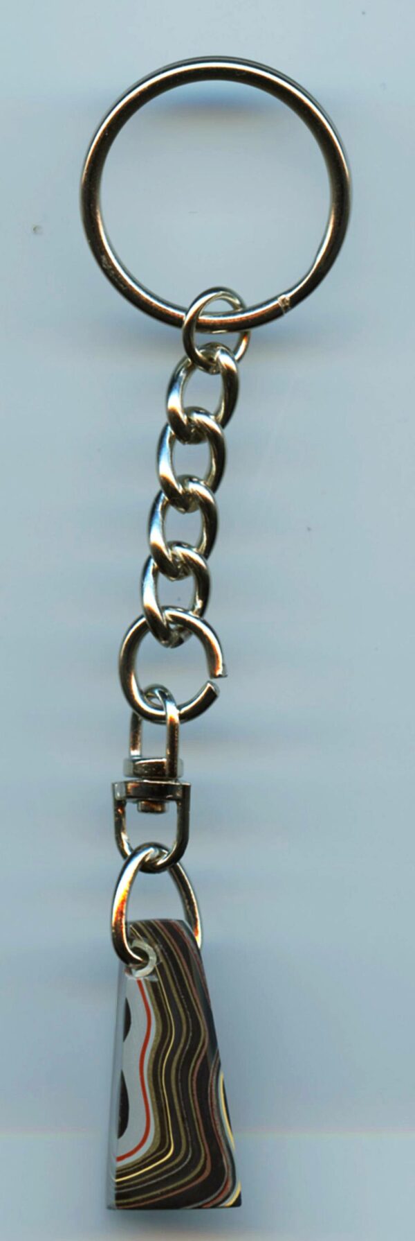Fordite Keychain - Military Fordite - 29.52mm x 14.68mm x 10.09mm          (2976) - Image 4
