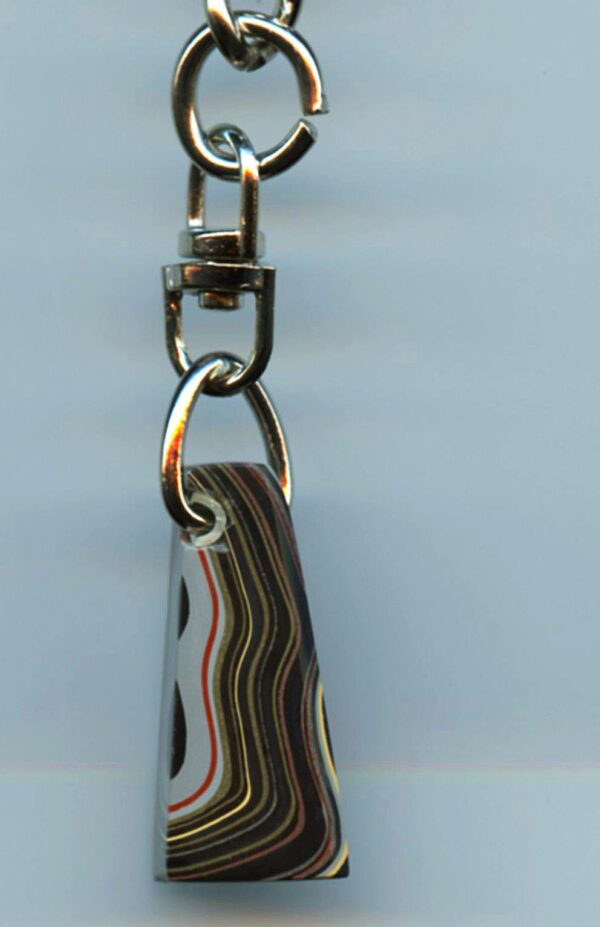Fordite Keychain - Military Fordite - 29.52mm x 14.68mm x 10.09mm          (2976) - Image 2