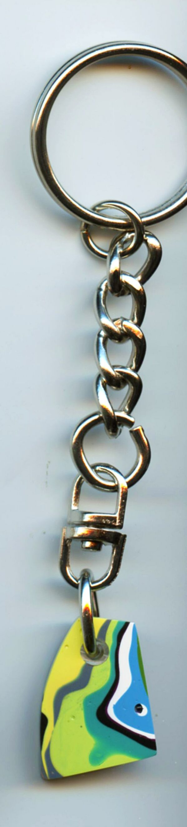 Fordite Keychain - Premium Fordite - 22.73mm x 16.23mm x 6.14mm          (2978) - Image 4