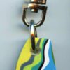 Fordite Keychain - Premium Fordite - 22.73mm x 16.23mm x 6.14mm          (2978) - Image 2