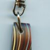 Fordite Keychain - Military Fordite - 32.66mm x 13.29mm x 9.33mm          (2984)