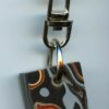 Fordite Keychain - Military Fordite - 24.09mm x 16.77mm x 6.56mm          (2985)