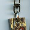 Fordite Keychain - Military Fordite - 24.09mm x 16.77mm x 6.56mm          (2985) - Image 2