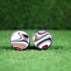 Fordite Cufflinks - Harley Davidson Fordite - 18 Round x 2mm Thick - Silver Colored Titainum          (298) - Image 3