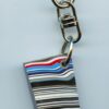 Fordite Keychain - 27.05mm x 20.6mm x 7.4mm          (2990)