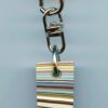 Fordite Keychain - Premium Fordite - 20.24mm x 15.97mm x 9.17mm          (2991)