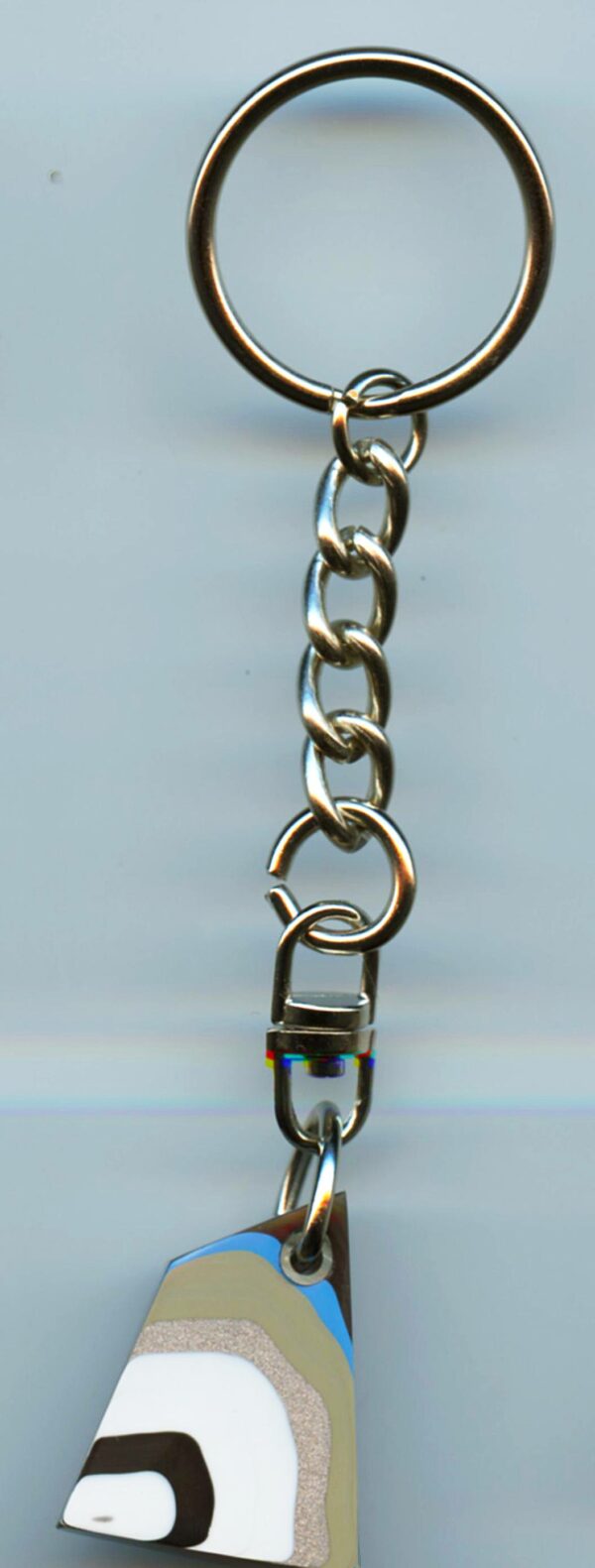 Fordite Keychain - 28.58mm x 22.18mm x 9.34mm          (2996) - Image 4