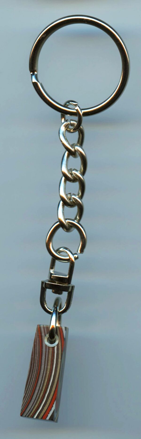 Fordite Keychain - Military Fordite - 25.17mm x 9.36mm x 7.71mm          (3001) - Image 5