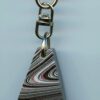 Fordite Keychain - 27.86mm x 21.91mm x 11.19mm          (3007)