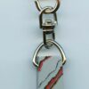 Fordite Keychain - Military Fordite - 18.23mm x 12.32mm x 10.52mm          (3008) - Image 2