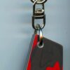 Fordite Keychain - 32.02mm x 22.54mm x 4.78mm          (3010)