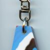 Fordite Keychain - 24.56mm x 20.44mm x 5.84mm          (3013)