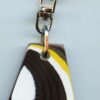 Fordite Keychain - 33.79mm x 28.29mm x 5.24mm          (3021)