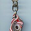 Fordite Keychain - Harley Davidson - 27.33mm x 17.48mm x 5.57mm          (3022)