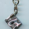 Fordite Keychain - Harley Davidson - 22.11mm x 16.7mm x 7.72mm          (3023)
