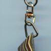 Fordite Keychain - Military Fordite - 21.78mm x 11.99mm x 8.4mm          (3025)