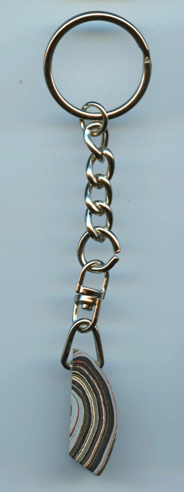 Fordite Keychain - Military Fordite - 31.53mm x 12.3mm x 11.12mm          (3026) - Image 3