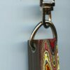 Fordite Keychain - Corvette Fordite - 30.1mm x 10.15mm x 9.88mm          (3032)