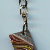 Fordite Keychain - Corvette Fordite - 23.16mm x 17.49mm x 8.88mm          (3035)
