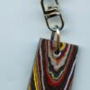 Fordite Keychain - Corvette Fordite - 32.62mm x 20.72mm x 3.59mm          (3036)