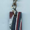 Fordite Keychain - Corvette Fordite - 32.62mm x 20.72mm x 3.59mm          (3036) - Image 2
