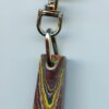 Fordite Keychain - Corvette Fordite - 31.91mm x 9.54mm x 6.94mm          (3037)
