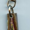 Fordite Keychain - Corvette Fordite - 35.01mm x 11.23mm x 5.52mm          (3038)