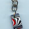 Fordite Keychain - 23.13mm x 14.44mm x 6.77mm          (3040)