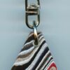 Fordite Keychain - 27.5mm x 22.33mm x 7.96mm          (3046)
