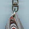Fordite Keychain - 27.5mm x 22.33mm x 7.96mm          (3046) - Image 2