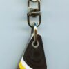 Fordite Keychain - 30.16mm x 21.53mm x 4.72mm          (3047)