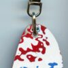 Fordite Keychain - 39mm x 30.2mm x 3.28mm          (3054)