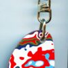 Fordite Keychain - 39mm x 30.2mm x 3.28mm          (3054) - Image 2