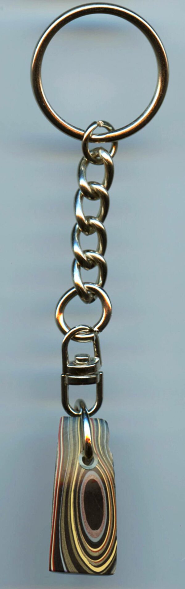 Fordite Keychain - Military Fordite - 30.11mm x 11.94mm x 10.1mm          (3062) - Image 3