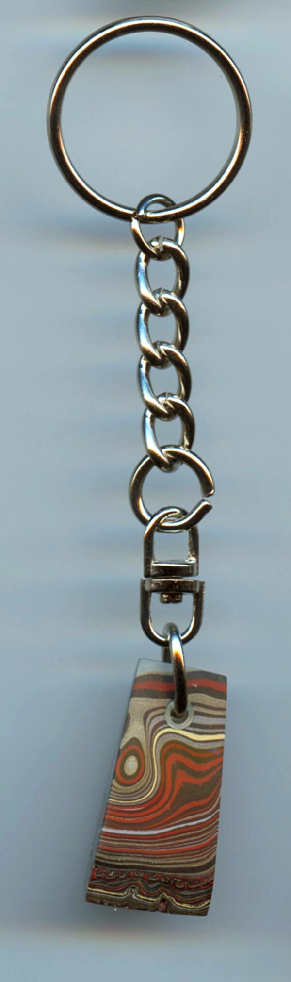 Fordite Keychain - Military Fordite - 31mm x 16.21mm x 6.25mm          (3064) - Image 3