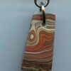 Fordite Keychain - Military Fordite - 31mm x 16.21mm x 6.25mm          (3064)