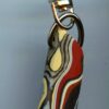Fordite Keychain - Military Fordite - 24.14mm x 11.36mm x 10.08mm          (3067)